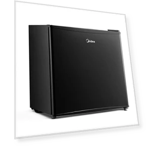 Compact Single Reversible Door Refrigerator, 1.6 Cubic Feet, Black — Mini Fridges, Midea