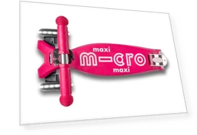Maxi Deluxe LED Three-Wheeled Scooter with Light-Up Wheels for Kids — Push Scooters, Micro