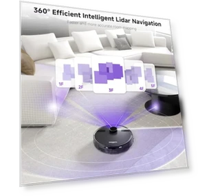 Robot Vacuum and Mop Combo with Self Emptying Station, Lidar Navigation — Smart Cleaning Robots, MONSGA