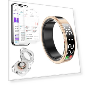 Smart Ring with LED Display, Health Tracker for Sport, Heart Rate, Sleep Monitoring — Smart Rings, Mefoma