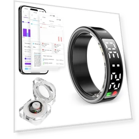 Smart Ring with LED Display, Health Tracker for Sports and Sleep Monitoring — Smartwatches, Mefoma