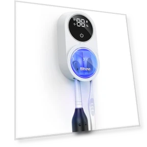 Toothbrush Cleaner & Holder with LED Smart Screen, Rechargeable — Travel Toothbrush Holders, Bitvae