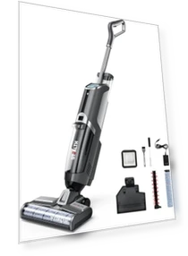 Cordless Wet Dry Vacuum Cleaner with Self-Cleaning, LCD Display, Voice Prompt — Vacuums, Stealth