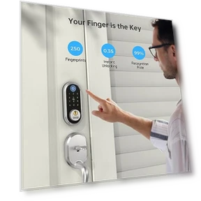 Fingerprint Electronic Deadbolt Door Lock with Keypad and Bluetooth — Smart Home Security, SMONET