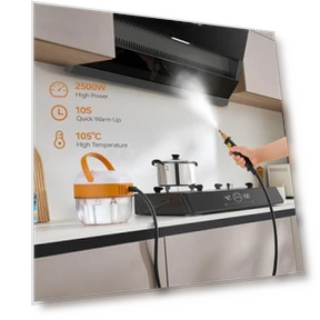 High Pressure Steam Cleaner with Smart Touch Screen, 2500W — Steam Cleaners, SENADA