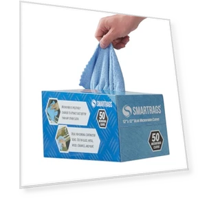 Smart Rags Microfiber Cleaning Cloths - Pack of 50, Lint Free, Scratch & Streak-Free — Microfiber, Arkwright LLC