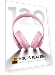 Wireless Bluetooth Over-Ear Headphones with 120H Playtime, Deep Bass — In-Ear Headphones, Picun