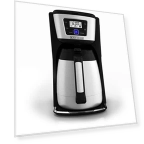 12-Cup Thermal Coffee Maker with Stainless Steel Carafe — Beverage Warmers, BLACK+DECKER