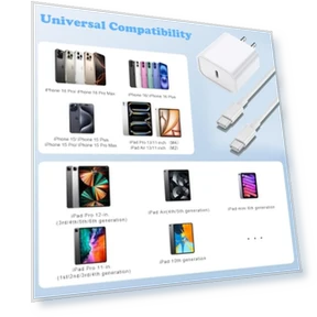 20W USB C Fast Charger with 6FT Cable for iPhone 16/15, iPad Pro, Samsung Galaxy — Charging Solutions, shenzhen hongmingou technology co., ltd