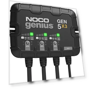 3-Bank Smart Marine Battery Charger, 15A Waterproof Onboard Boat Charger — Battery Chargers, NOCO