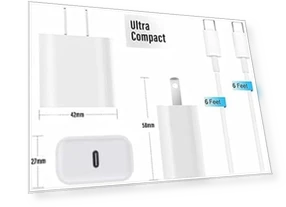 Fast Charging USB C Wall Charger with Cable for iPad Pro, Air, Mini — Charging Solutions, Shenzhen Liuri Technology Co.,Ltd.