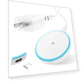 Magnetic Wireless Charger for iPhone and AirPods with 20W Power Adapter — Chargers, AIOXQNL&