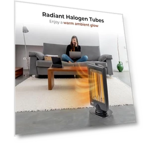 Oscillating Portable Space Heater with Adjustable Tilt and Overheat Protection — Portable Heating Solutions, Comfort Zone