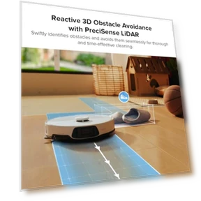 Robot Vacuum and Mop, All-in-One Dock, PreciSense LiDAR Navigation, Smart Dirt Detection — Smart Cleaning Robots, Roborock