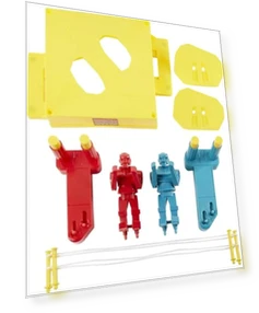 Rock 'Em Sock 'Em Robots Kids Game, Red Rocker vs Blue Bomber — Rock Tumblers, Mattel