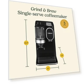 Single Serve Coffee Maker with Integrated Grinder, 48-Ounce Reservoir — Electric Blade Coffee Grinders, Cuisinart