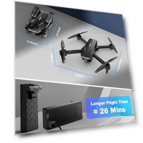 1080P HD FPV Foldable Drone with Camera for Beginners — Drones, Velcase