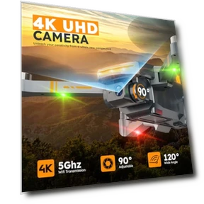 4K GPS Drone with Brushless Motor and Follow Me Mode — Drones, KINGULL
