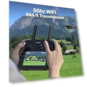 K600 GPS Drone with Camera, 4.5 Inch LCD Screen, 32G SD Card, Auto Return, Follow Me — Drones, KARUISRC