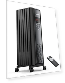 Oil Filled Radiator Heater with Remote Control, 4 Modes, Overheat & Tip-Over Protection — Portable Heating Solutions, Dreo
