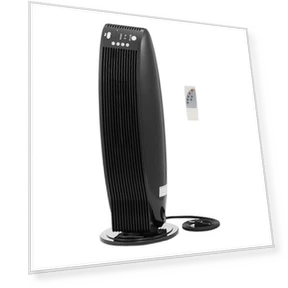 Oscillating Tower Heater with Digital Display and Remote Control — Portable Heating Solutions, Amazon Basics