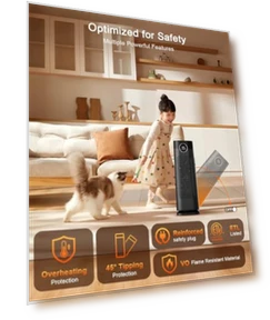 Portable Ceramic Space Heater with Oscillation and Remote — Portable Heating Solutions, Sunnote