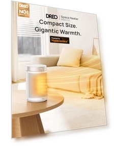 Portable Space Heater with Thermostat and Remote, 1500W PTC Ceramic Fast Safety Heat — Portable Heating Solutions, Dreo