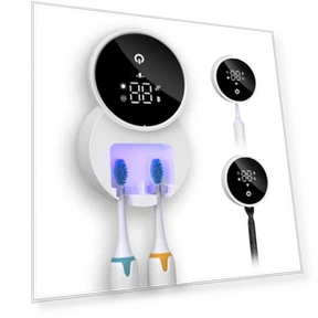 LED Smart Screen UV Toothbrush Cleaner Holder — Toothbrush Holders, Temracha