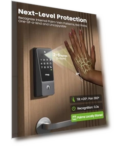 Smart Door Lock with Palm Vein Recognition — Smart Home Security, GHome Smart