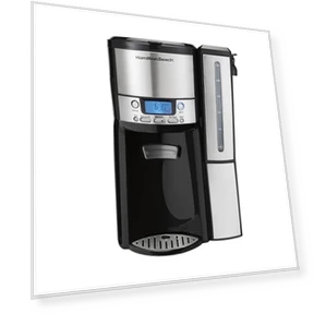 Coffee Maker with 12 Cup Capacity & Internal Storage Coffee Pot — Electric Blade Coffee Grinders, Hamilton Beach