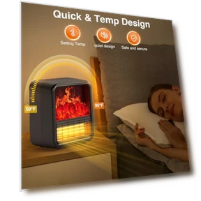 Portable Space Heater with 3D Flame Effect — Portable Heating Solutions, Alpaca