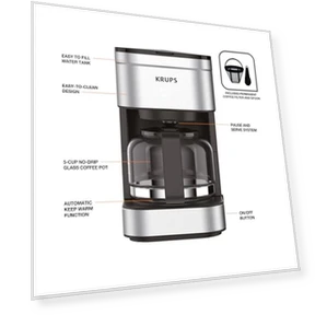 Simply Brew Compact Coffee Maker — Beverage Warmers, KRUPS
