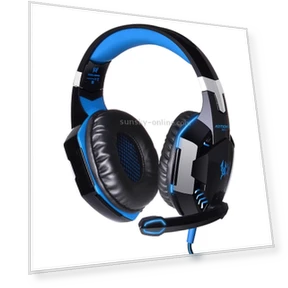 Over-ear Gaming Headset with Mic and LED Light — On-Ear Headphones, KOTION EACH