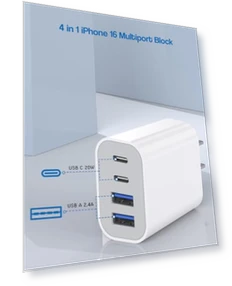 40W 4-Port Fast USB C Charger Block — Charging Solutions, Shenzhen Xihuida Electronics Co., Ltd.