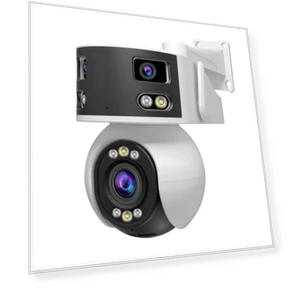 8MP HD Multi-lens 5X Optical Zoom Lens Panoramic PTZ Dome Camera — Dome Surveillance Cameras, SriHome