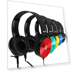 Kids Headphones Bulk 5 Pack — In-Ear Headphones, Sonitum