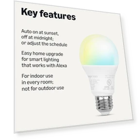 Smart Indoor LED Light Bulb — LED, Amazon Basics
