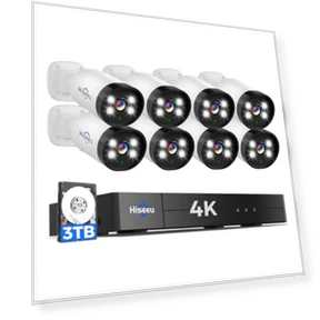 Wired Security Camera System with Audio — Security Cameras, Hiseeu
