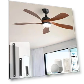 52" Smart Ceiling Fan with Lights and Remote — Ceiling Fan Wall Controls, Sofucor
