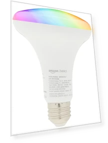Smart BR30 LED Light Bulb, Color Changing — LED, Amazon Basics