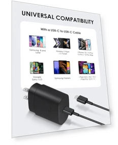 25W USB C Fast Charger with Cable — Wall Chargers, AISNI