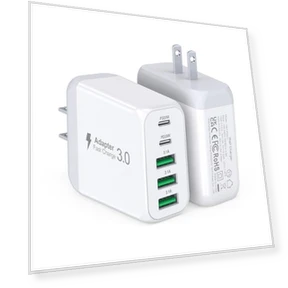 50W 5-Port USB C Wall Charger Block — Wall Chargers, CSODINCE