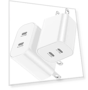 Dual-Port USB-C Fast Charger Block — Chargers, Shenzhen Liuri Technology Co.,Ltd.