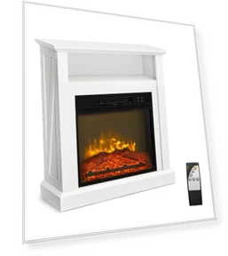 Electric Fireplace with Mantel — Electric Heating Solutions, ROVSUN