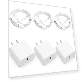 Fast Charging USB C Wall Charger with Lightning Cable — Lightning, CQDKWG