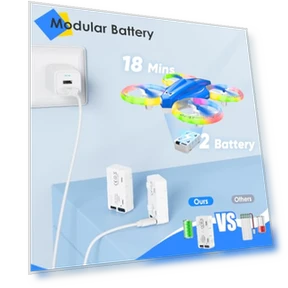Mini Drone with LED Light for Kids and Beginners — Interactive Figures & Robots, Lisoco