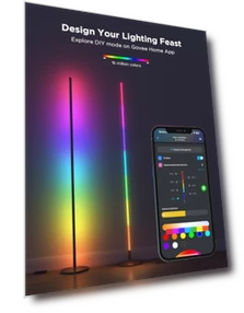 RGBIC Floor Lamp 2-Pack — LED, Govee