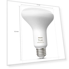 Smart 85W BR30 LED Bulb - White and Color Ambiance Color-Changing Light - 4 Pack — LED, Philips Hue