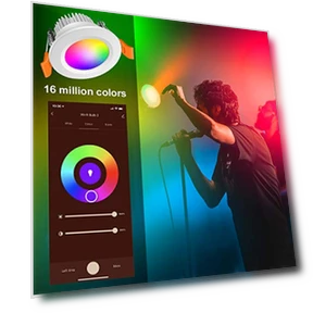 Smart LED Recessed Lighting RGB WiFi Downlight — Lighting Solutions, YGS-Tech