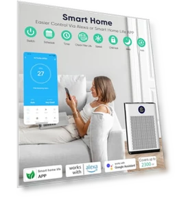 True HEPA Air Purifier with Smart WiFi Control — Угольные очистители, FRESHDEW